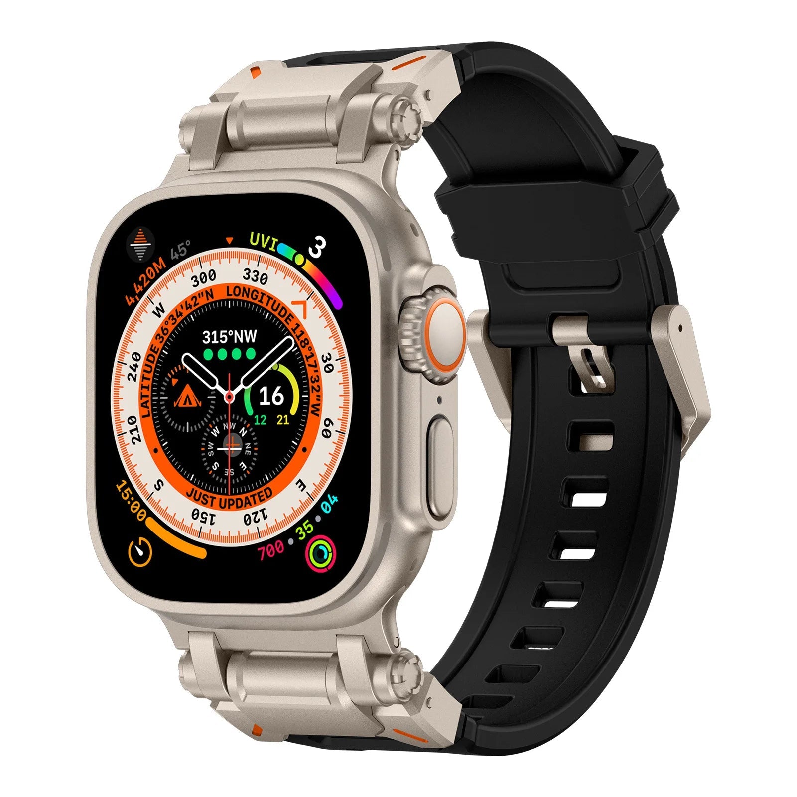 Aegis | Bracelet Silicone & Titane - quickz - it