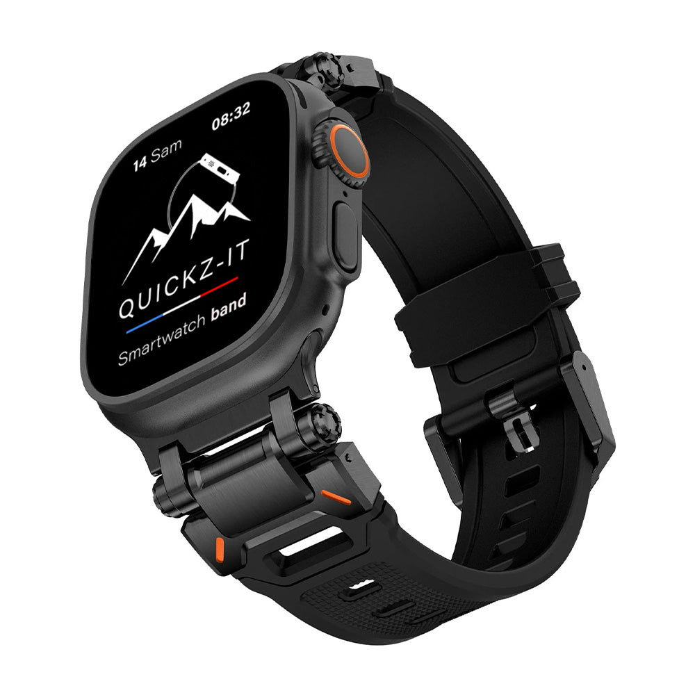 Aegis | Bracelet Silicone & Titane - quickz - it