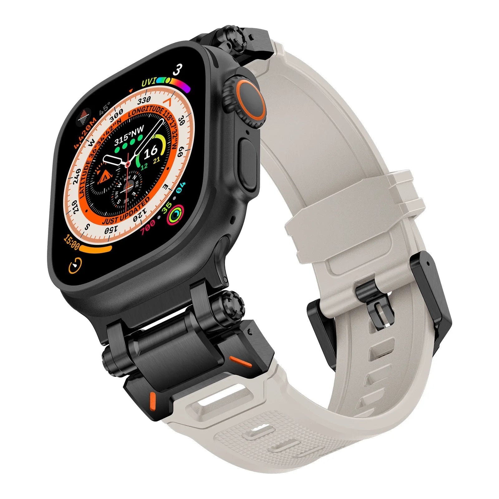 Aegis | Bracelet Silicone & Titane - quickz - it