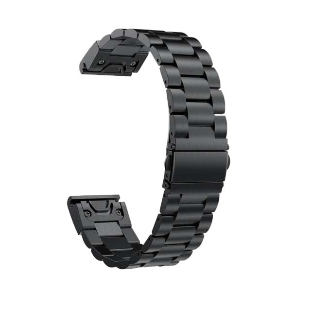 Bracelet Quick - Fit | 26mm (Acier inoxydable à maillon) - Noir - quickz - it