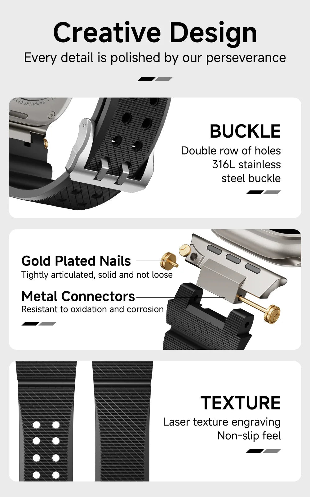 Graal | Bracelet Silicone & Plaqué Or - quickz - it