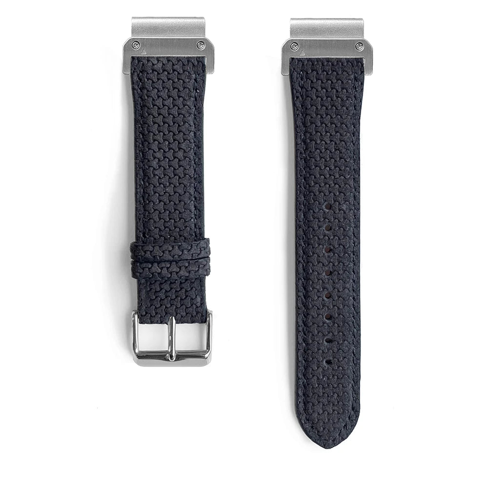 Le Graphite - Bracelet Quick-Fit | 20mm (Cuir véritable texturé)