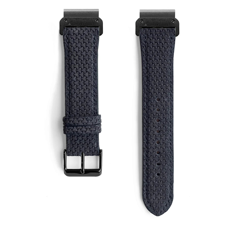 Le Graphite - Bracelet Quick-Fit | 20mm (Cuir véritable texturé)