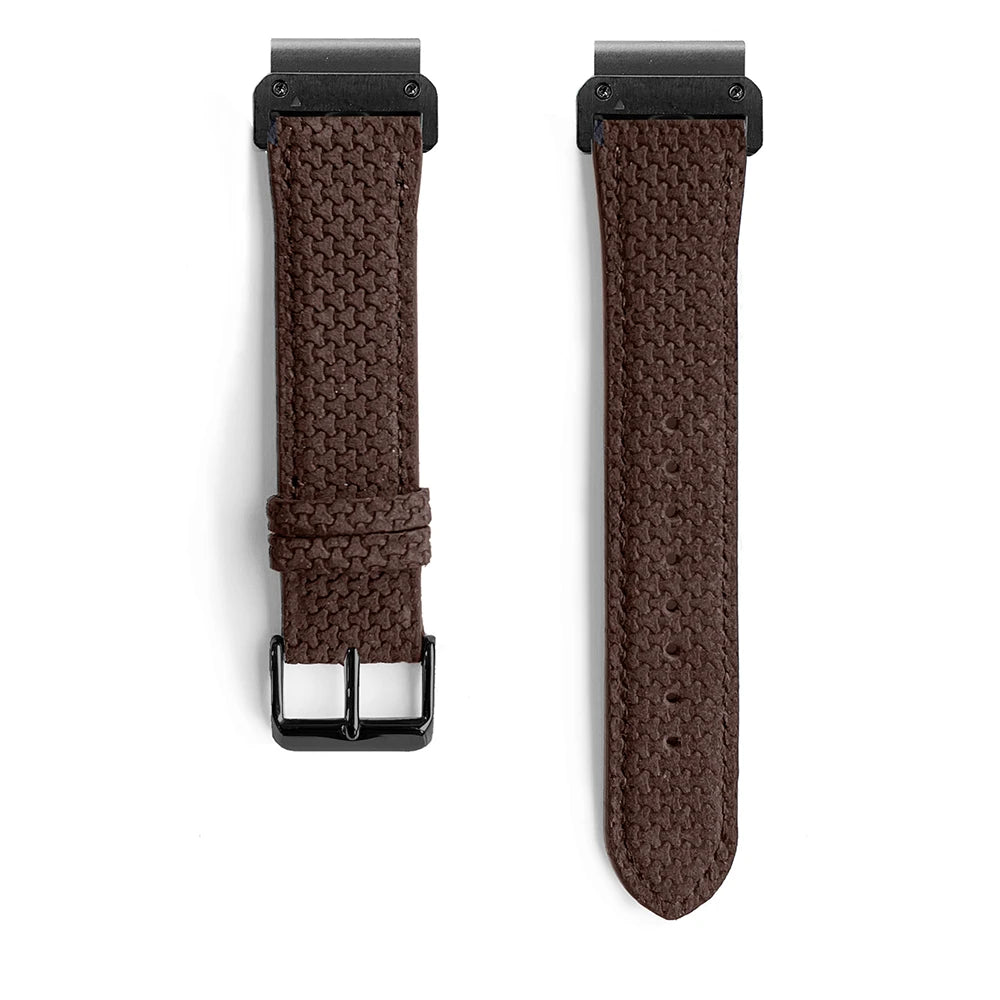 Le Graphite - Bracelet Quick-Fit | 20mm (Cuir véritable texturé)