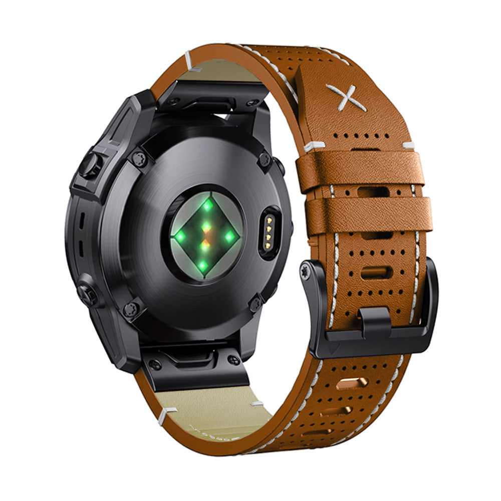 Bracelet Quick-Fit | 22mm (Cuir performance) - Noir