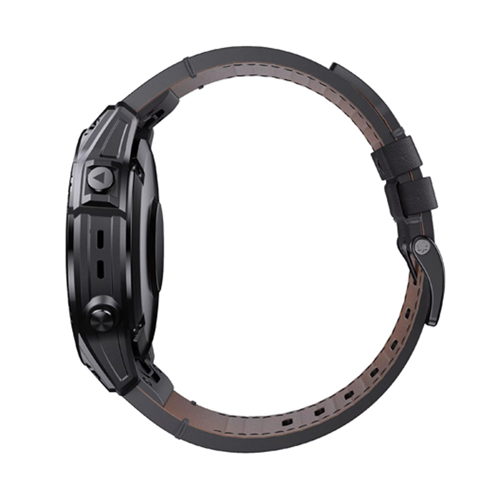 Bracelet Quick-Fit | 22mm (Cuir performance) - Noir